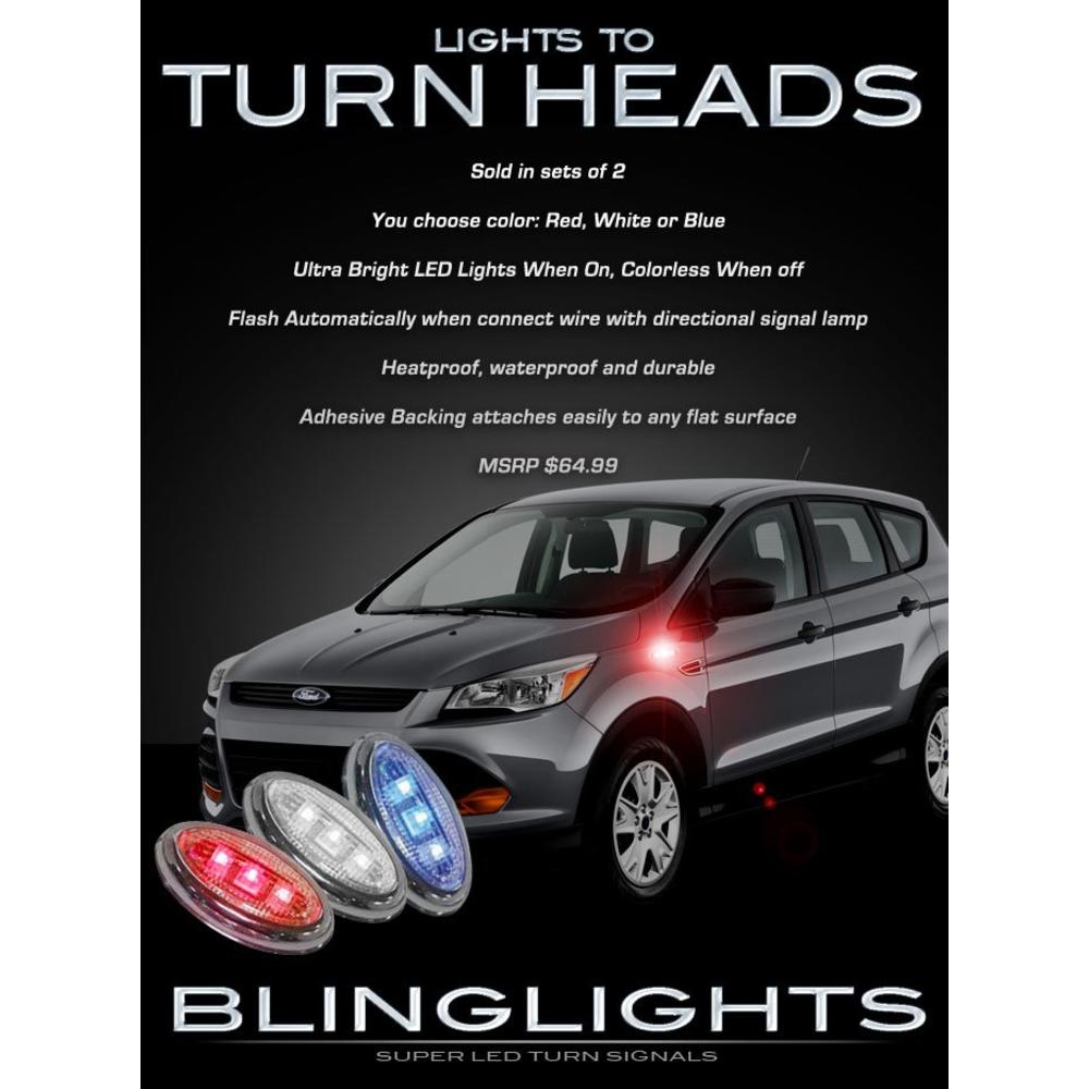 blinglights Ford Escape LED Flushmount Turn Signal Light Side Accent Lamp Turnsignalers