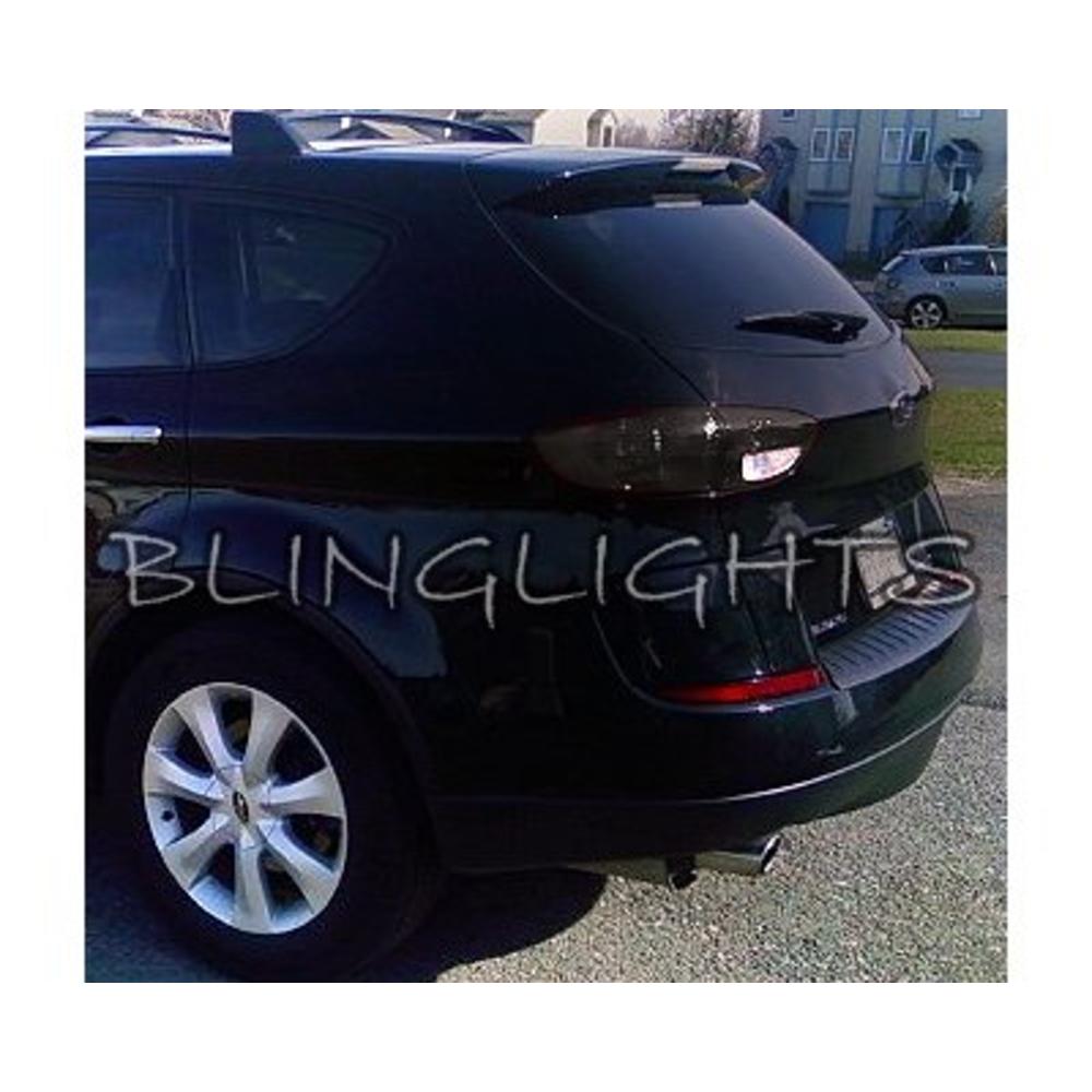blinglights Subaru Tribeca Tinted Tail Lamp Light Overlay Kit Smoked Film Protection