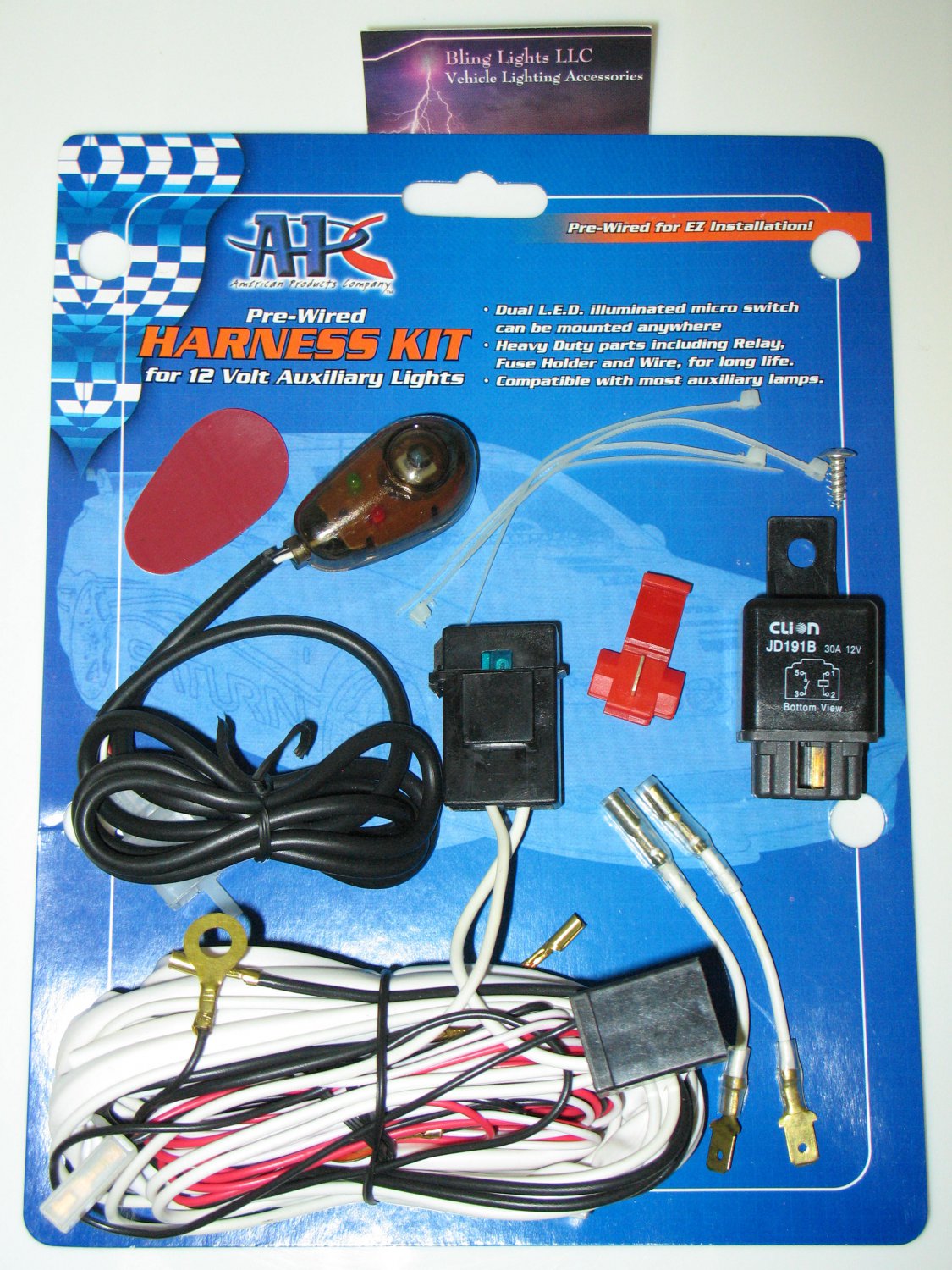 Blinglights 30 Amp Relay Wiring Kit Driving Light Fog Lamp Harness 4x4 Auxiliary Off Road Blinglights 30 Amp Relay Wiring Kit, Off Road Light Wiring Diagram With Relay