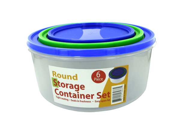 bulk buys 3 Pack round storage container set with lids -1-pack