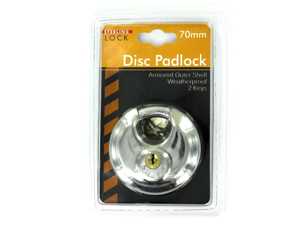 Sterling Deluxe disc padlock -4-pack