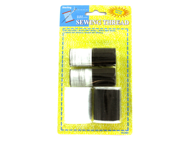Sterling 6 Pack black and white thread set -12-pack