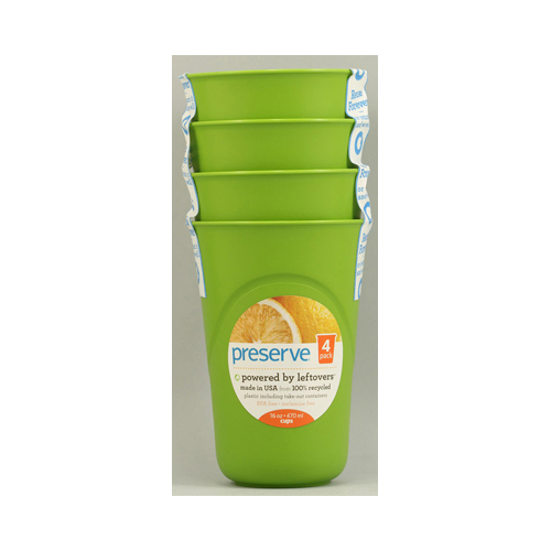 Preserve Reusable Cups Apple Green 16 Oz (8x4 Pack)