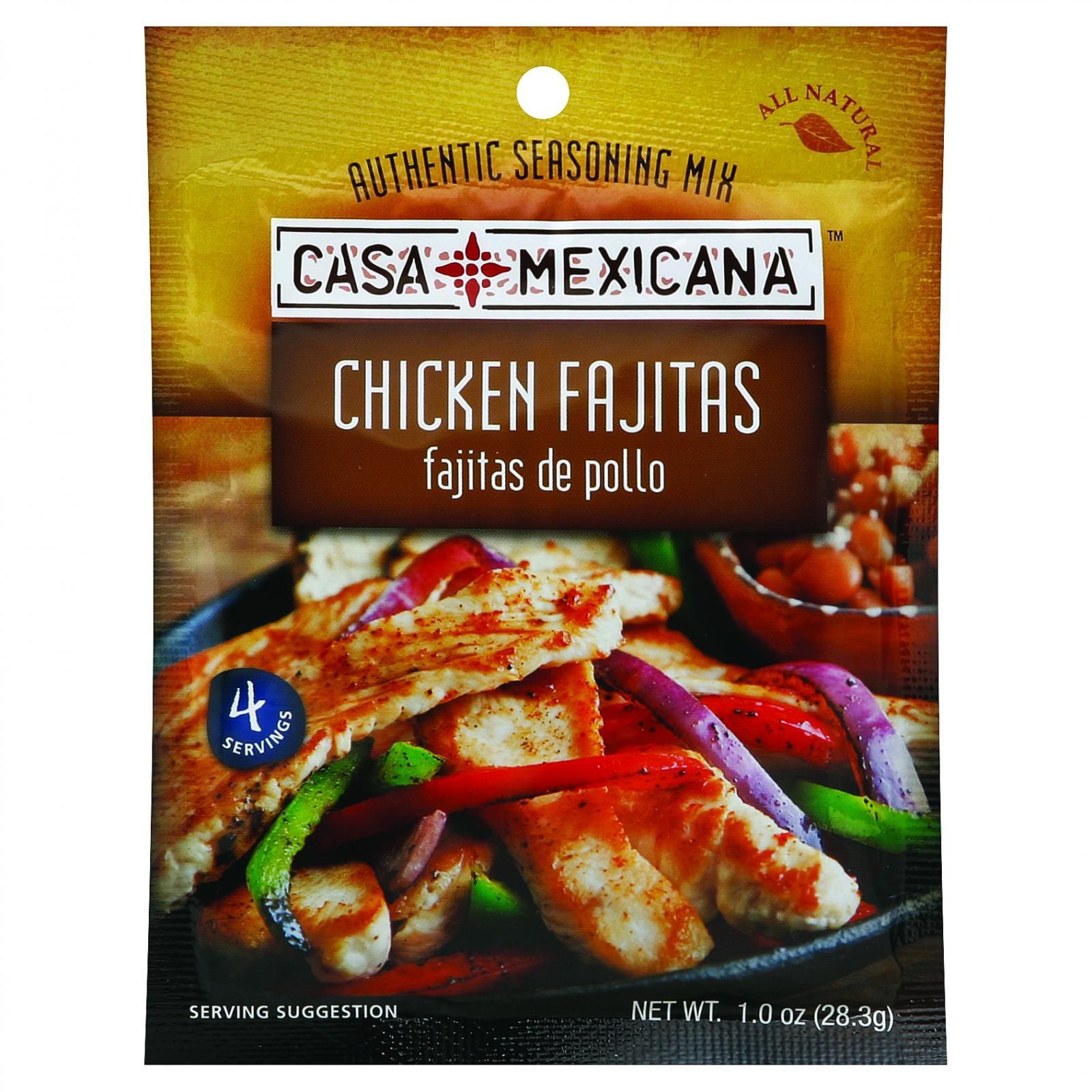 Casa Mexicana Authentic Seasoning Mix  Chicken Fajitas  1 oz  Case of 12