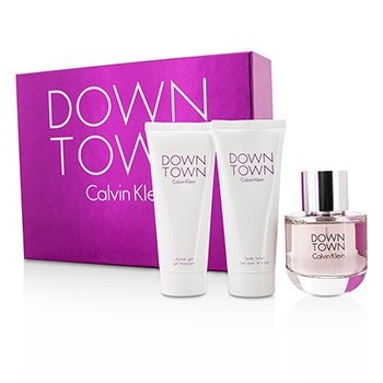 Calvin Klein Downtown Coffret: Eau De Parfum Spray 90ml/3oz + Body Lotion 100ml/3.4oz + Shower Gel 100ml/3.4oz 3pcs