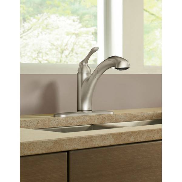 Moen Banbury Single Handle Pullout Kitchen Faucet 87017srs