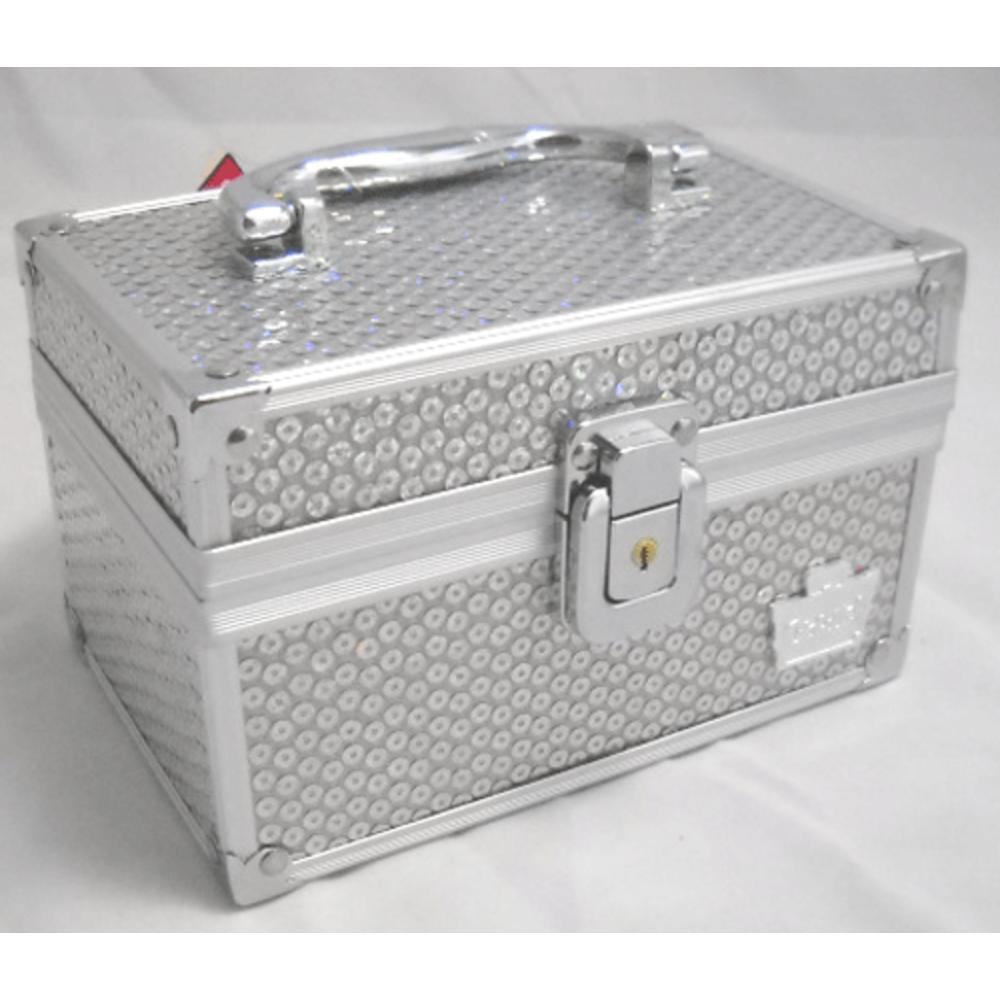 Caboodles My Style Silver Make-up Cosmetic Travel Case with Mirror 5877-51