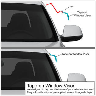 Dna Motoring For 02 06 Mini Cooper Coupe R50 2pcs Window Vent Visor