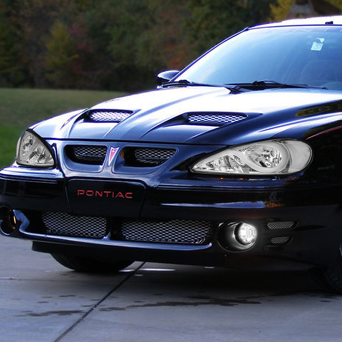 Dna Motoring For 99 05 Pontiac Grand Am Led Drl Light Bar Headlight Dna Motoring For 99 05 Pontiac Grand Am Led Drl Light Bar Headlight Chrome Housing Clear Corner Headlamp 00 01 02 03 04 Left Right