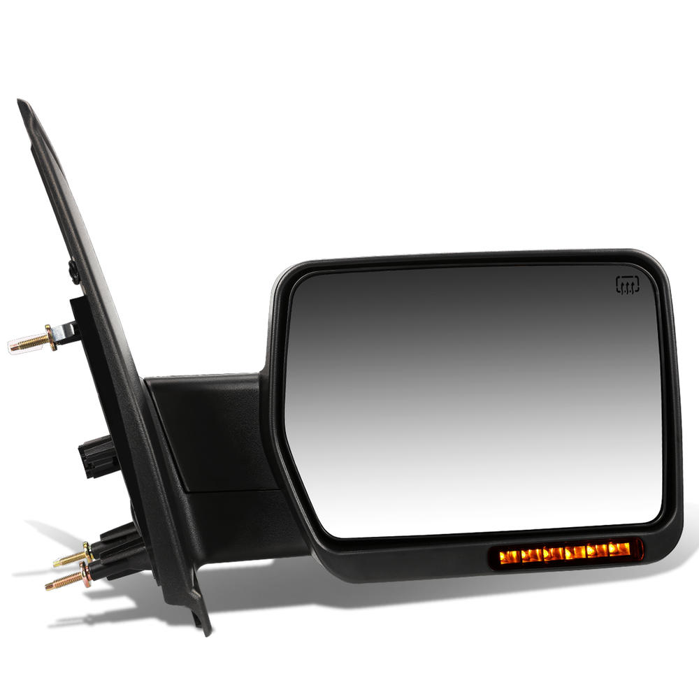 DNA Motoring For 2004 to 2014 Ford F150 Chrome Powered Heated Signal Glass Side Towing Mirror (Right / Passenger)