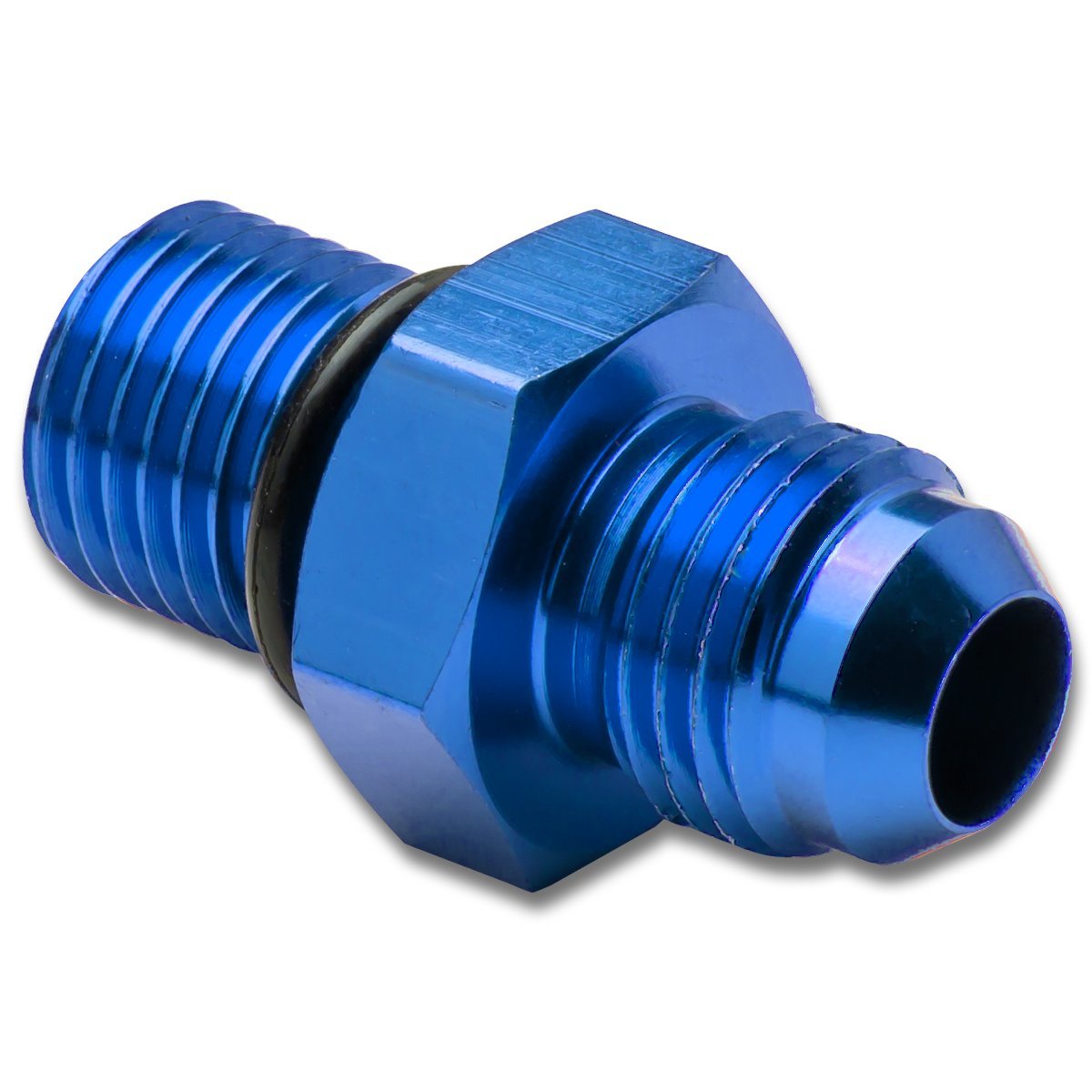 Dna Motoring 6an Anodized T 6061 Aluminum Straight Blue Oil