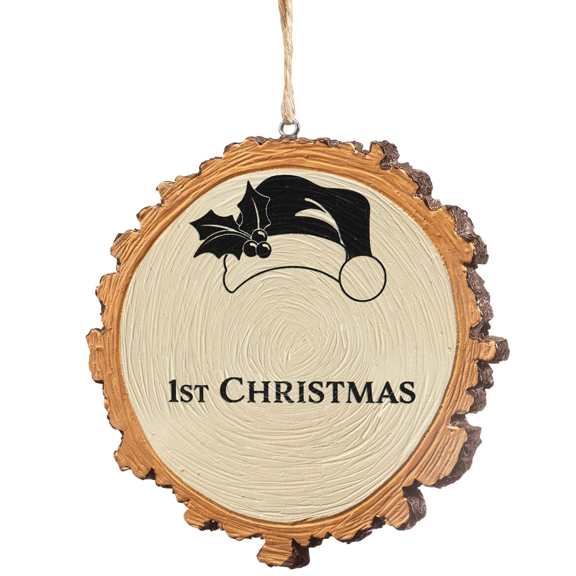 Fox Valley Traders Baby's First Christmas Resin Wood Slice Ornamen