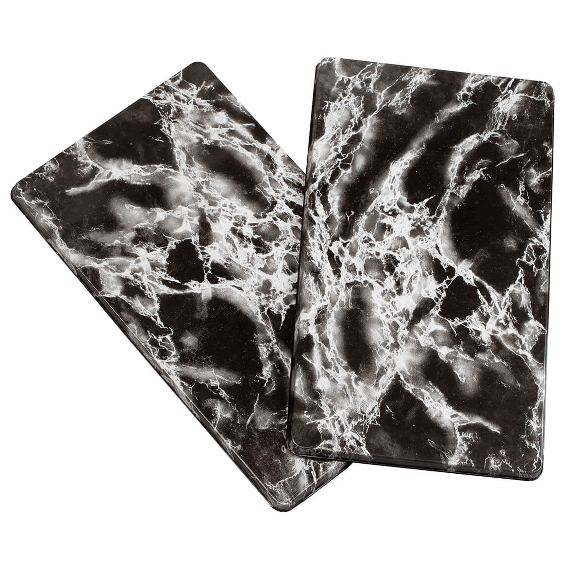 Fox Valley Traders Miles Kimball 351050 Faux Marble Burner Covers Set of 2, One Size, Black