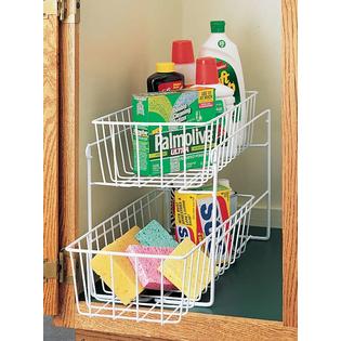 Fox Valley Traders Miles Kimball Wire Two Level Sliding Cabinet Shelf