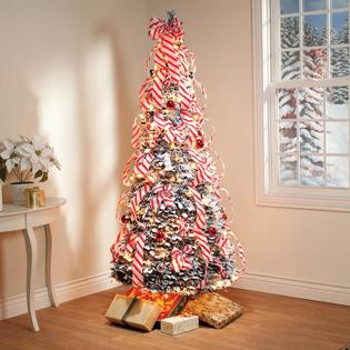 Fox Valley Traders 6 Snow Frosted Candy Cane Pull Up Tree By Holiday PeakTM Fox Valley Traders 6 Snow Frosted Candy Cane Pull Up Tree By Holiday PeakTM