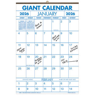 Fox Valley Traders Large 2 Year Vertical Wall Calendar Ideal For Dorm Room Refrigerator Kitchen And Office 14 In X 21 In