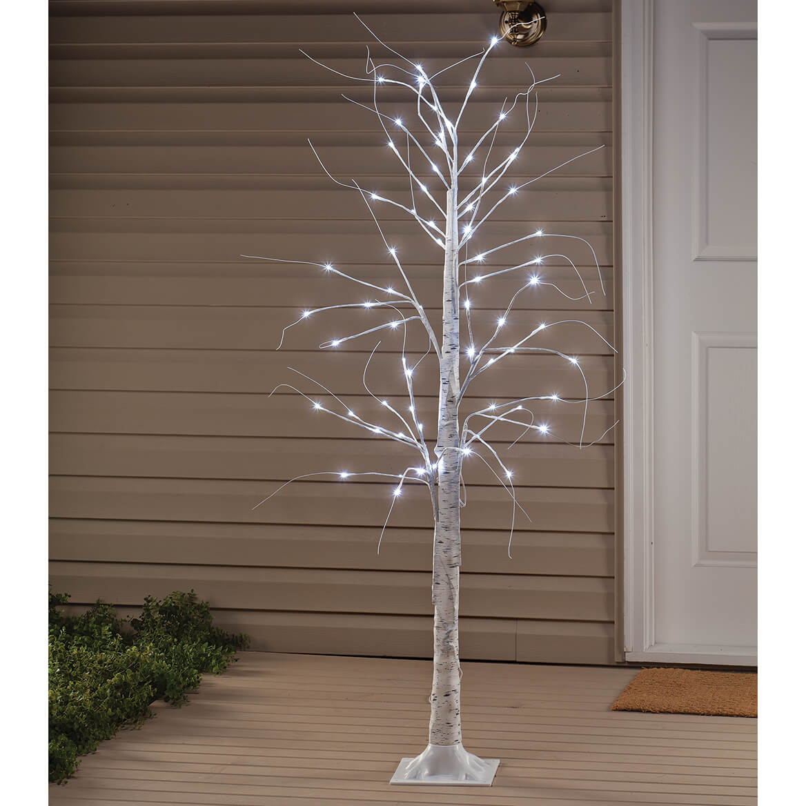HOLIDAY PEAK Holiday Peak Lighted White Birch Tree, 6Foot PreLit