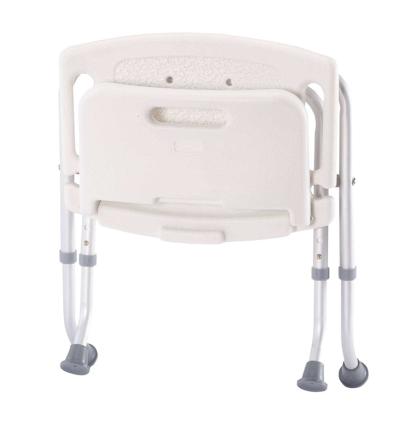 Fox Valley Traders Folding Bath Seat with Back Support, Portable Shower Bench, White, White 