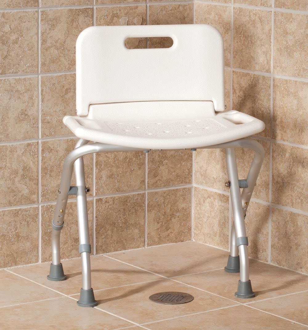 Fox Valley Traders Folding Bath Seat With Back Support Portable