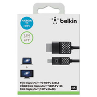 Belkin F2cd080bt06 Mini Displayport To Hdmi Cable 6 Ft Black White