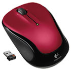 Logitech M325 Wireless Mouse, Right/Left, Red