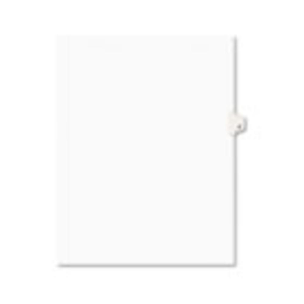 Avery-Style Legal Exhibit Side Tab Dividers, 1-Tab, Title J, Ltr, White, 25/PK