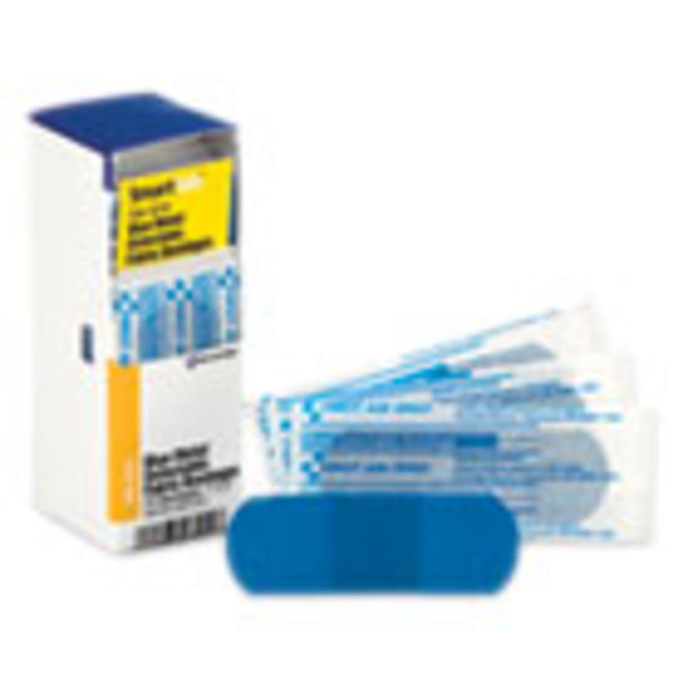 First Aid Only Refill f/SmartCompliance Gen Cabinet, Blue Metal Detectable Bandages,1x3,25/Bx