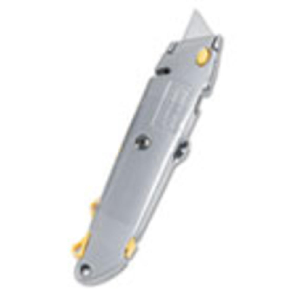 Stanley Quick-Change Utility Knife w/Retractable Blade & Twine Cutter, Gray