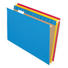 Pendaflex 81632 Hanging File Folders- 1/5 Tab- Legal- Assorted Colors- 25/Box