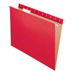Pendaflex 81608 Hanging File Folders- 1/5 Tab- Letter- Red- 25/Box