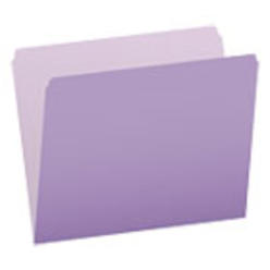 Pendaflex 152-LAV Two-Tone File Folder- Straight Top Tab- Letter- Lavender/Light Lavender- 100/Box