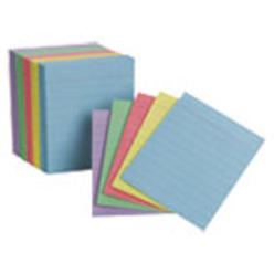 Oxford Mini Index Cards, 3" x 2.5", Ruled, Assorted Colors, 200 Per Pack