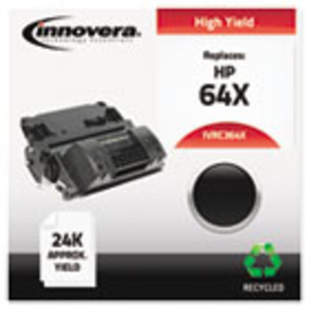 Innovera Remanufactured CC364X (64X) High-Yield Toner, 24000 Page-Yield, Black
