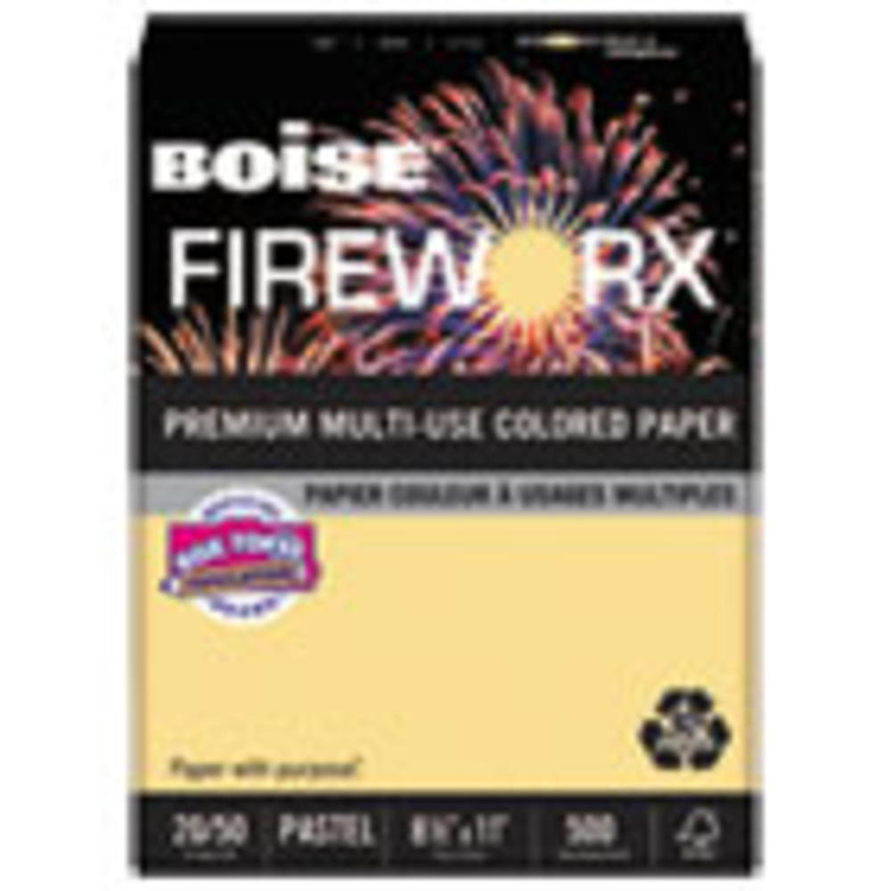 Boise FIREWORX Premium Multi-Use Colored Paper, 20lb, 8.5 x 11, Boomin' Buff, 500/Ream