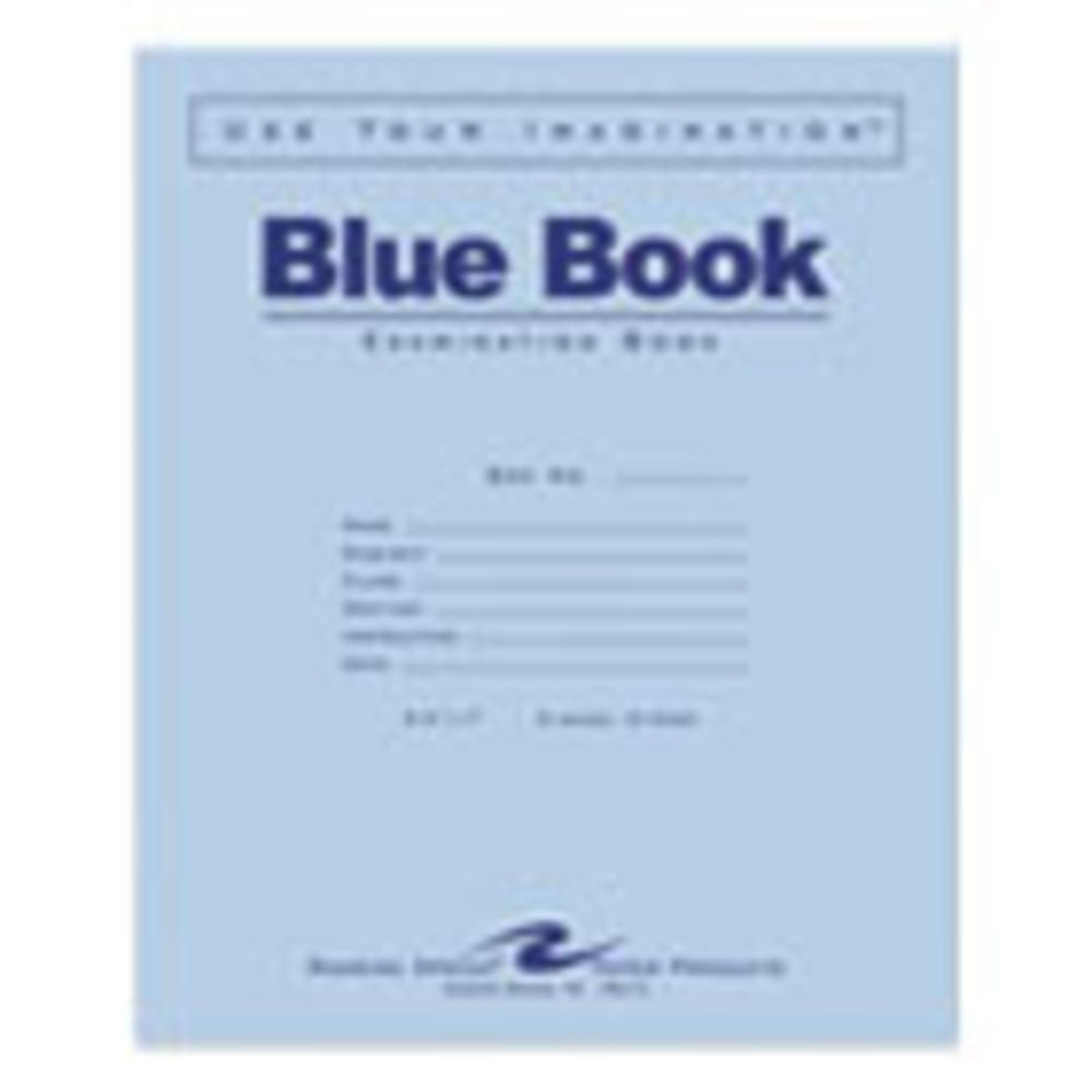 Roaring Spring Examination Blue Book, Wide/Legal Rule, 8.5 x 7, White, 8 Sheets