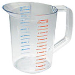 Rubbermaid Commercial Products FG321700CLR Rubbermaid Commercial Measuring Cup,Clear,Plastic  FG321700CLR