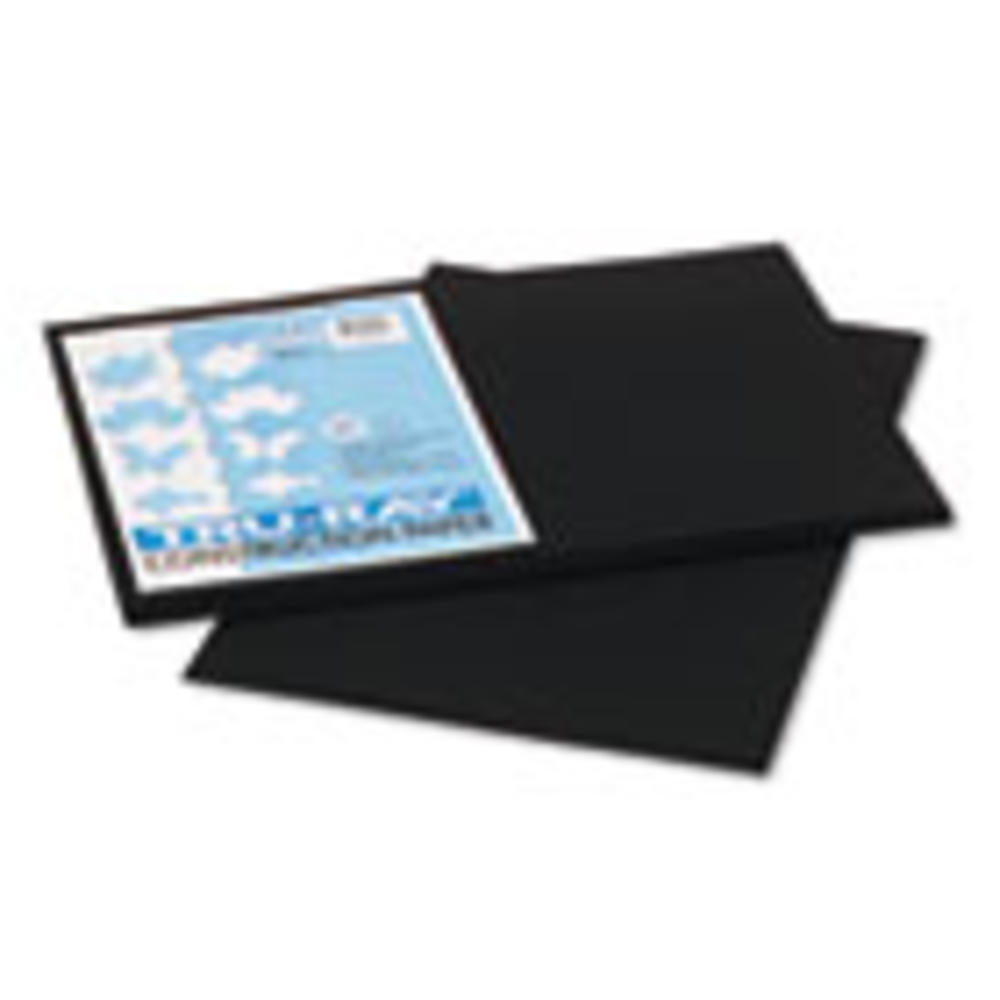 Pacon Tru-Ray Construction Paper, 76lb, 12 x 18, Black, 50/Pack