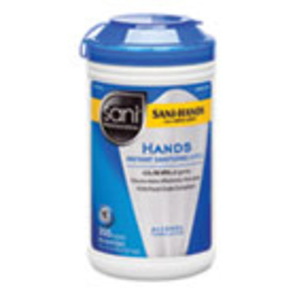 Sani Professional Hands Instant Sanitizing Wipes, 7 1/2 x 5, 300/Canister