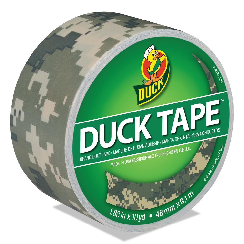 Duck Colored Duct Tape, 10 mil, 1.88" x 10 yds, 3" Core, Digital Camo