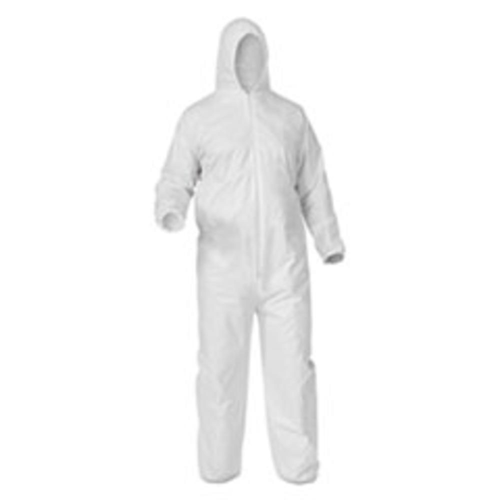 Kleenguard A35 Coveralls, Hooded, X-Large, White, 25/Carton