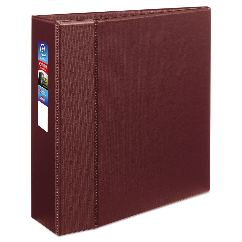 Avery Heavy-Duty Non-View Binder with DuraHinge and Locking One Touch EZD Rings, 3 Rings, 4" Capacity, 11 x 8.5, Maroon