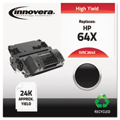 Innovera Remanufactured CC364X (64X) High-Yield Toner, 24000 Page-Yield, Black