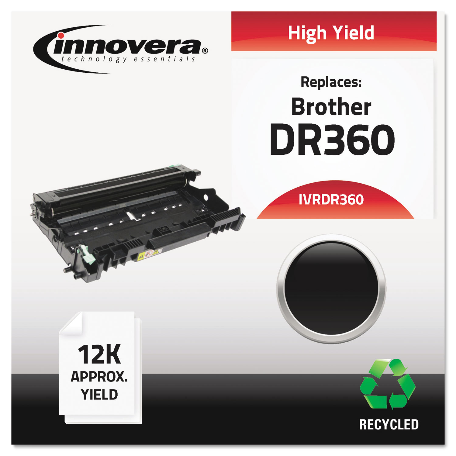 Innovera Remanufactured DR360 Drum Unit, 12000 Page-Yield, Black