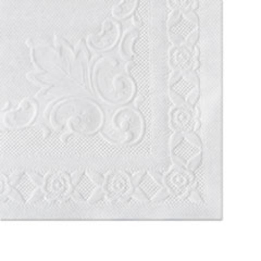 HOFFMASTER Classic Embossed Straight Edge Placemats, 10 x 14, White, 1000/Carton