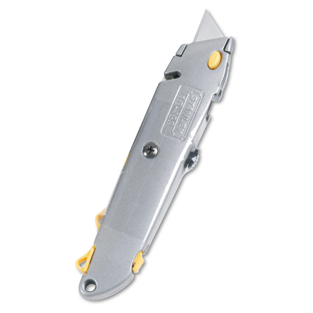 Stanley Quick-Change Utility Knife w/Retractable Blade & Twine Cutter, Gray