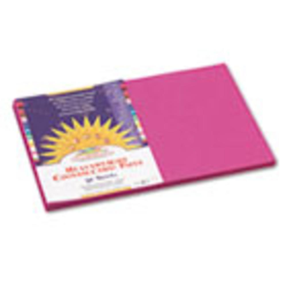 SunWorks Construction Paper, 58lb, 12 x 18, Magenta, 50/Pack
