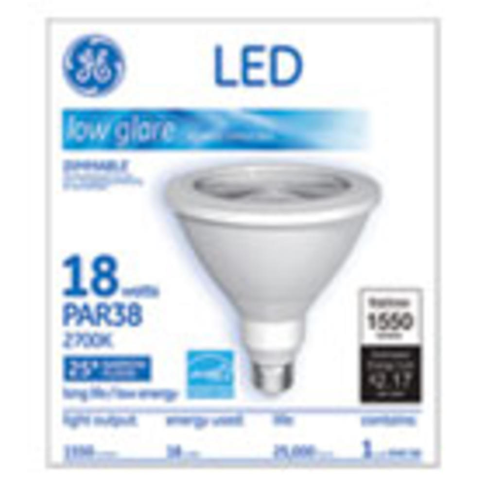 GE LED PAR38 Dimmable 25 Dg Soft White Flood Light Bulb, 18W