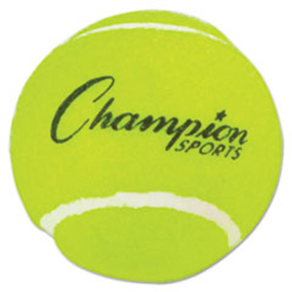Champion Sports Tennis Balls, 2 1/2" Diameter, Rubber, Yellow, 3/Pack