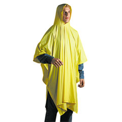 UNISAN Disposable Rain Poncho, 100% PVC, Yellow