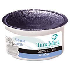 TimeMist Fragrance Cup Refill, Clean & Fresh, 1 oz, Gel, 12 per Carton